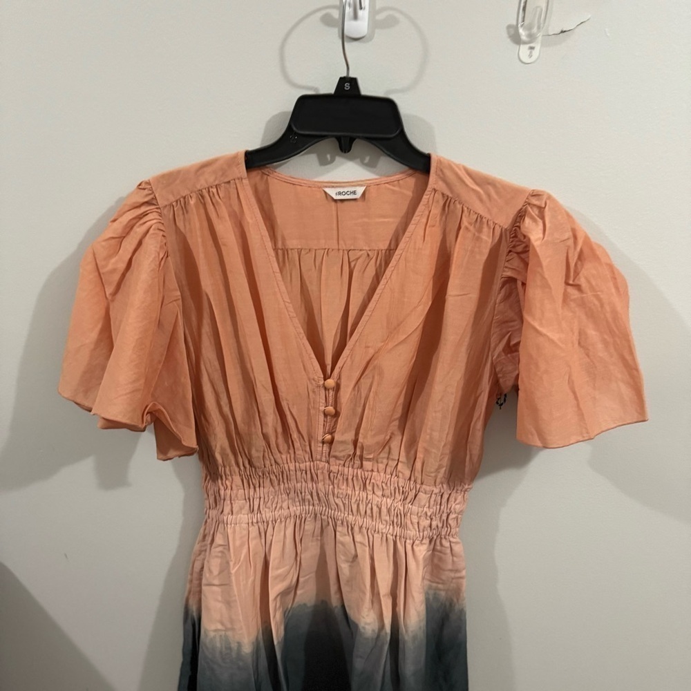 NWT St Roche Monarch Mini Dress in Praline, wild rose & black Sz 6/Up to Sz 8 - Picture 4 of 7